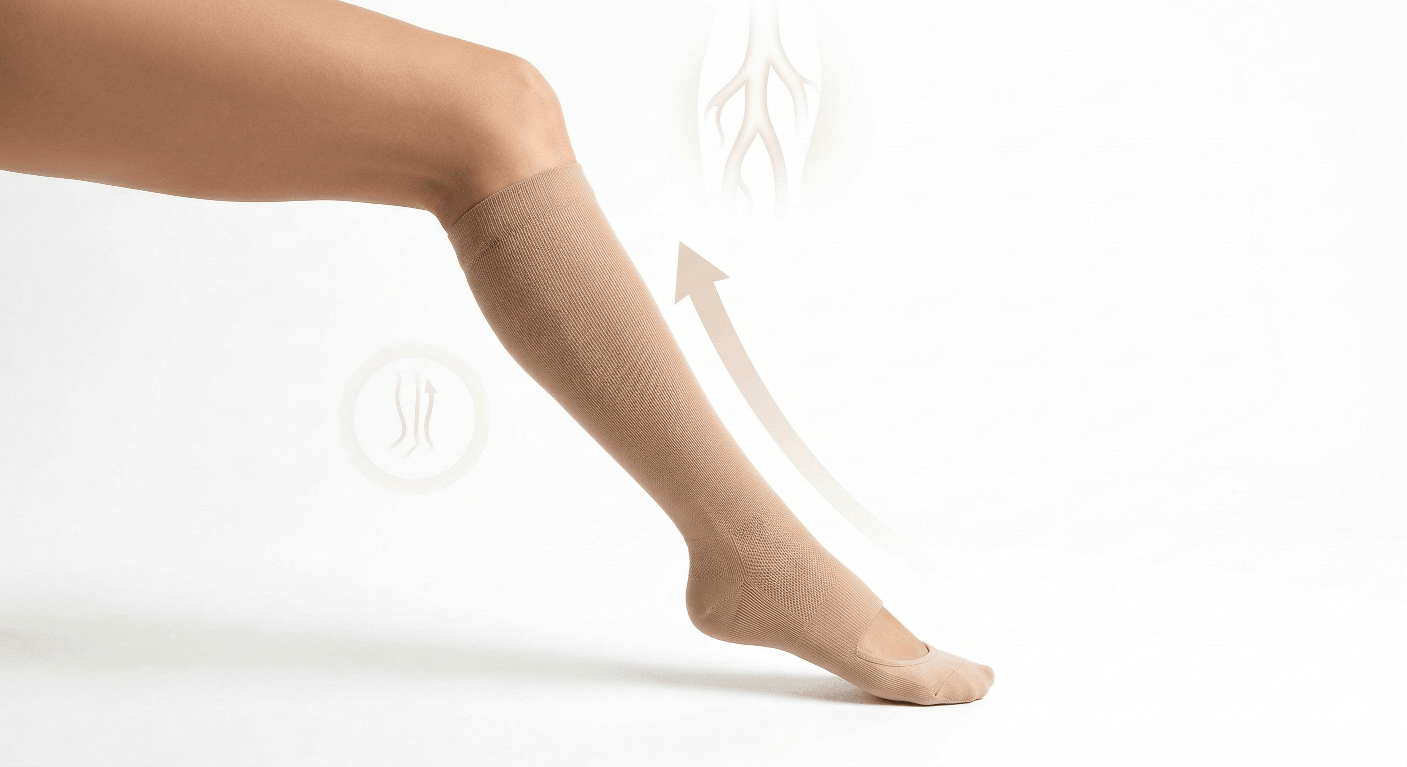 Kompresyon çorabı — kan akışı infografiği